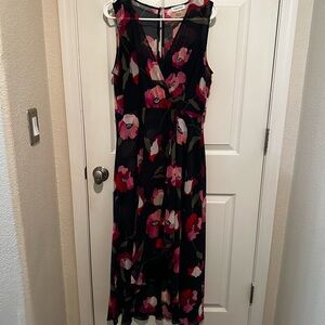 Calvin Klein Navy & Floral Dress -Size 12